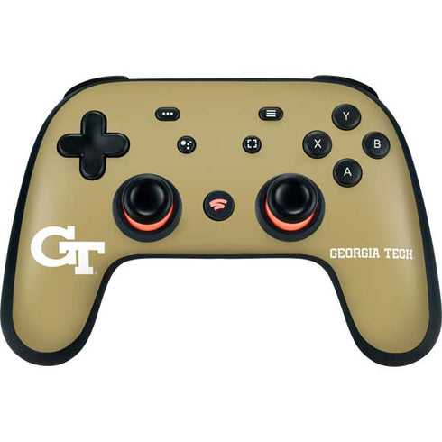 Georgia Institute of Technology Gold GT Google Stadia Controller Skin