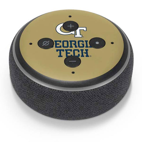 Georgia Institute of Technology Gold LogoType GT Amazon Echo Dot Skin