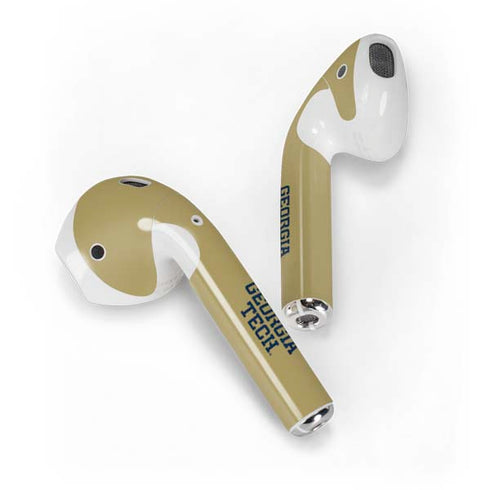 Georgia Institute of Technology Gold LogoType GT Apple AirPods 2 Skin