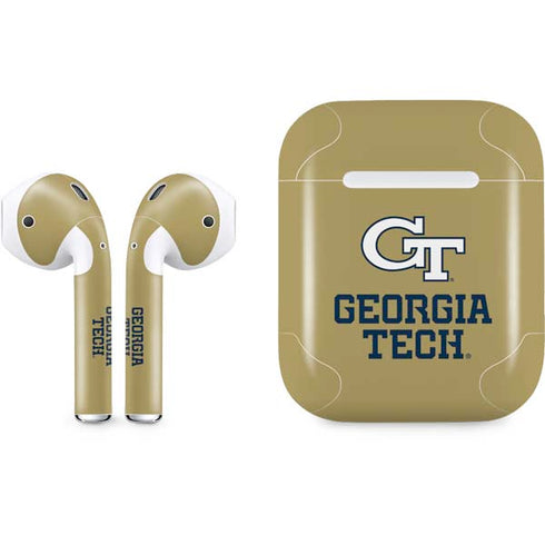 Georgia Institute of Technology Gold LogoType GT Apple AirPods Skin