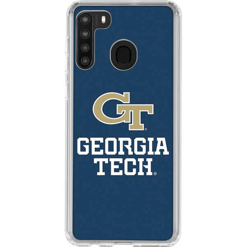 Georgia Institute of Technology GT Blue Galaxy A21 Clear Case