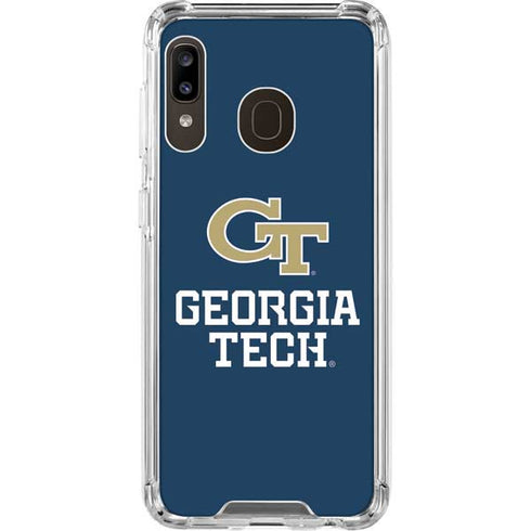 Georgia Institute of Technology GT Blue Galaxy A30 Clear Case