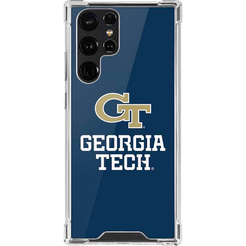 Georgia Institute of Technology GT Blue Galaxy S22 Ultra Clear Case