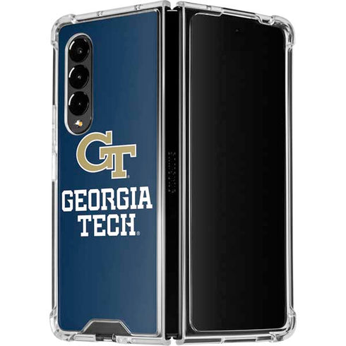 Georgia Institute of Technology GT Blue Galaxy Z Fold4 5G Clear Case