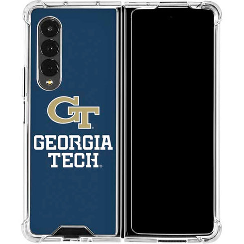 Georgia Institute of Technology GT Blue Galaxy Z Fold4 5G Clear Case