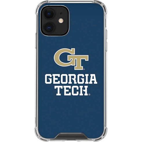 Georgia Institute of Technology GT Blue iPhone 12 Clear Case