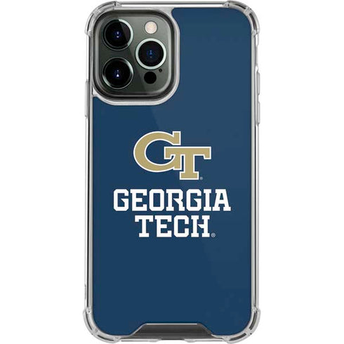 Georgia Institute of Technology GT Blue iPhone 13 Pro Max Clear Case