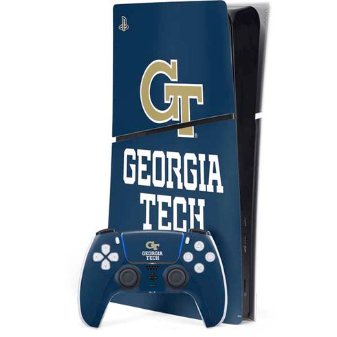 Georgia Institute of Technology GT Blue PS5 Slim Digital Edition Bundle Skin