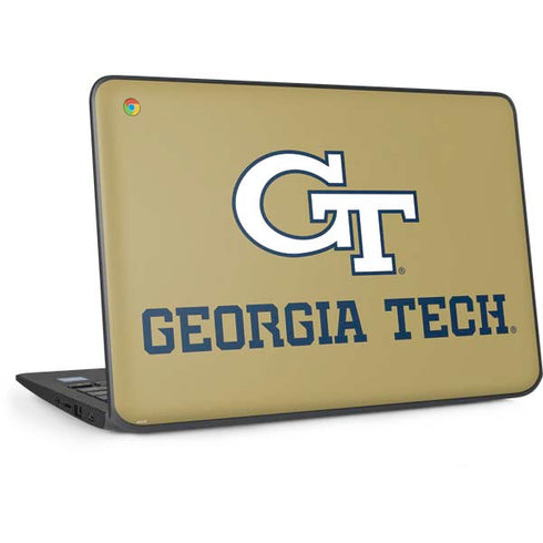 Georgia Institute of Technology Gold LogoType GT HP Chromebook Skin