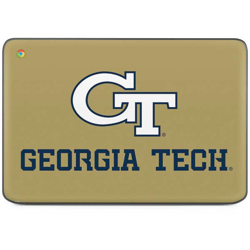 Georgia Institute of Technology Gold LogoType GT HP Chromebook Skin