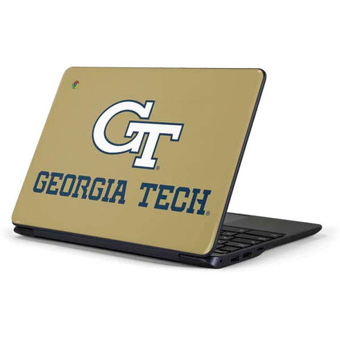 Georgia Institute of Technology Gold LogoType GT Samsung Chromebook Skin