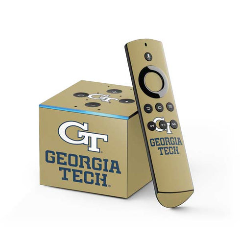Georgia Institute of Technology Gold LogoType GT Fire TV Cube Skin