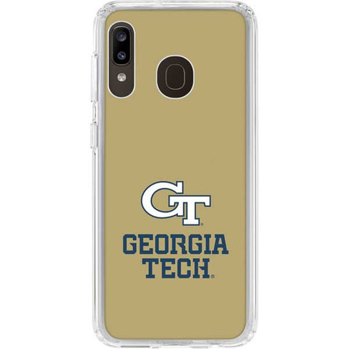 Georgia Institute of Technology Gold LogoType GT Galaxy A20 Clear Case