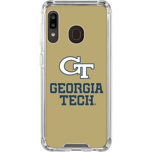Georgia Institute of Technology Gold LogoType GT Galaxy A30 Clear Case