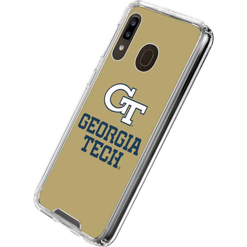Georgia Institute of Technology Gold LogoType GT Galaxy A30 Clear Case