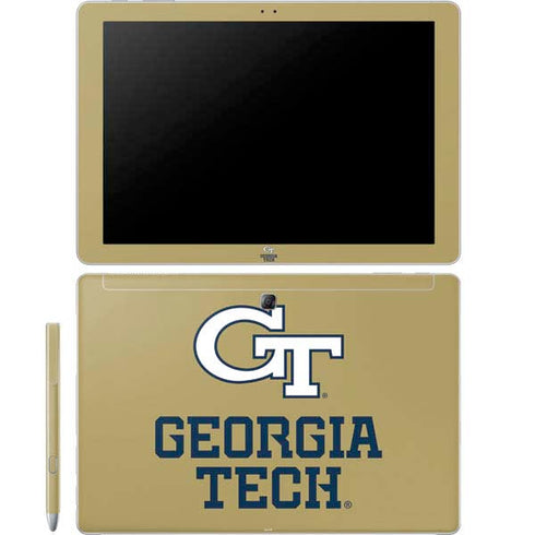 Georgia Institute of Technology Gold LogoType GT Galaxy Book 12in Skin