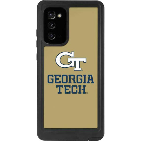 Georgia Institute of Technology Gold LogoType GT Galaxy Note20 5G Waterproof Case