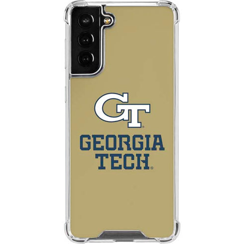 Georgia Institute of Technology Gold LogoType GT Galaxy S21 FE Clear Case