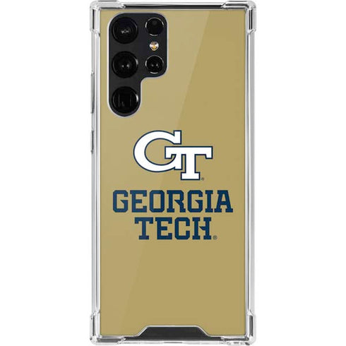 Georgia Institute of Technology Gold LogoType GT Galaxy S22 Ultra Clear Case