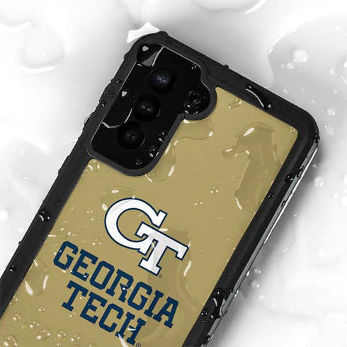 Georgia Institute of Technology Gold LogoType GT Galaxy S23 Plus Waterproof Case