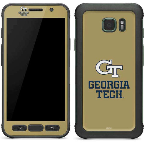 Georgia Institute of Technology Gold LogoType GT Galaxy S7 Active Skin