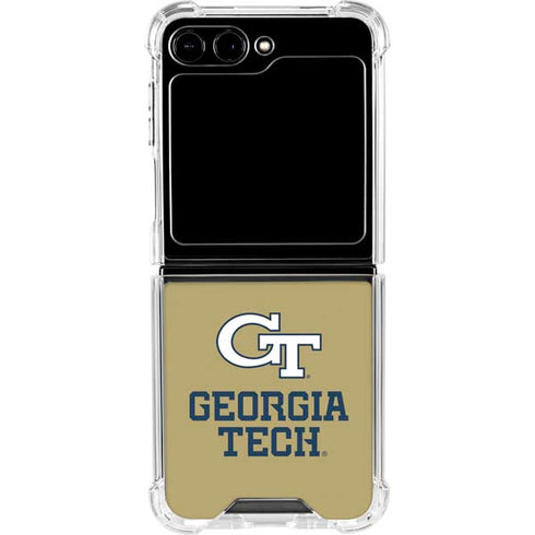 Georgia Institute of Technology Gold LogoType GT Galaxy Z Flip5 5G Clear Case