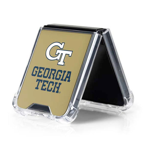 Georgia Institute of Technology Gold LogoType GT Galaxy Z Flip5 5G Clear Case