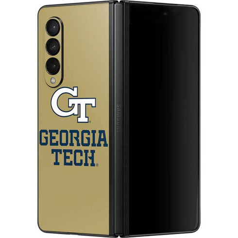 Georgia Institute of Technology Gold LogoType GT Galaxy Z Fold3 5G Skin