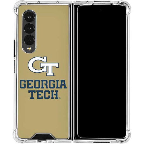 Georgia Institute of Technology Gold LogoType GT Galaxy Z Fold4 5G Clear Case