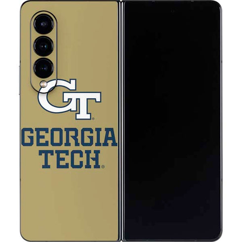 Georgia Institute of Technology Gold LogoType GT Galaxy Z Fold4 5G Skin