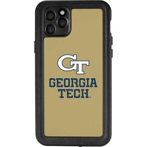 Georgia Institute of Technology Gold LogoType GT iPhone 11 Pro Max Waterproof Case