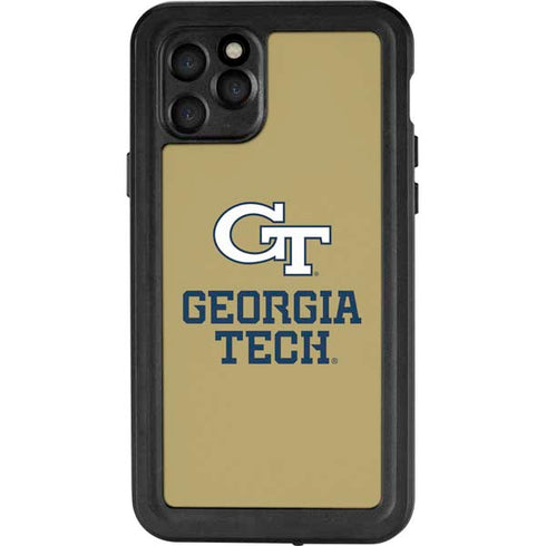 Georgia Institute of Technology Gold LogoType GT iPhone 11 Pro Waterproof Case