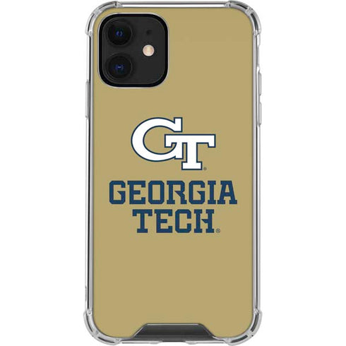 Georgia Institute of Technology Gold LogoType GT iPhone 12 Clear Case