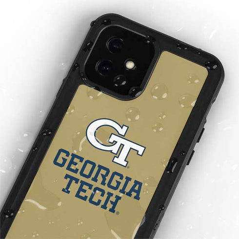 Georgia Institute of Technology Gold LogoType GT iPhone 12 Mini Waterproof Case
