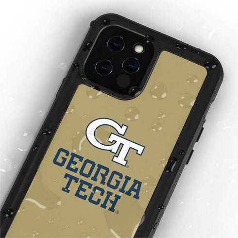 Georgia Institute of Technology Gold LogoType GT iPhone 12 Pro Max Waterproof Case