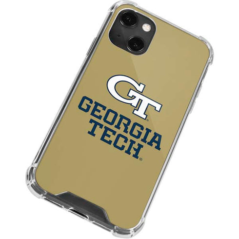 Georgia Institute of Technology Gold LogoType GT iPhone 14 Plus Clear Case