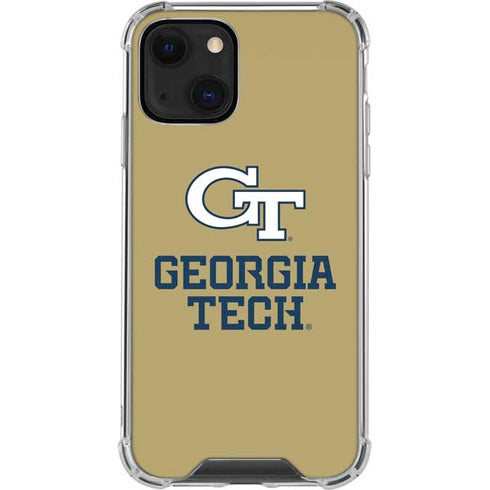 Georgia Institute of Technology Gold LogoType GT iPhone 14 Plus Clear Case