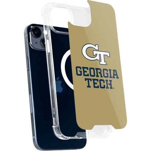 Georgia Institute of Technology Gold LogoType GT iPhone 15 Plus MagSafe Case