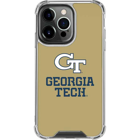 Georgia Institute of Technology Gold LogoType GT iPhone 15 Pro Clear Case