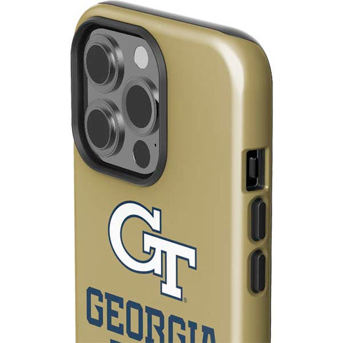 Georgia Institute of Technology Gold LogoType GT iPhone 15 Pro Impact Case