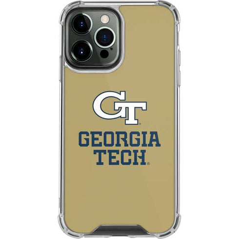Georgia Institute of Technology Gold LogoType GT iPhone 14 Pro Max Clear Case