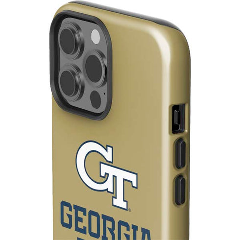 Georgia Institute of Technology Gold LogoType GT iPhone 15 Pro Max Impact Case