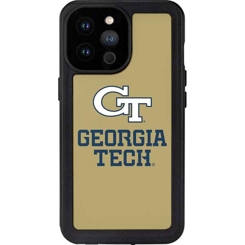 Georgia Institute of Technology Gold LogoType GT iPhone 14 Pro Max Waterproof Case