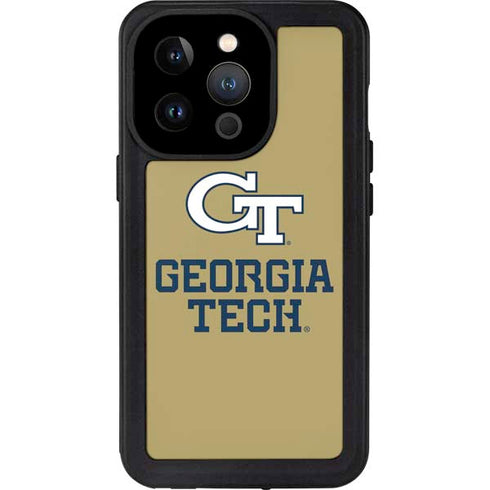 Georgia Institute of Technology Gold LogoType GT iPhone 14 Pro Waterproof Case