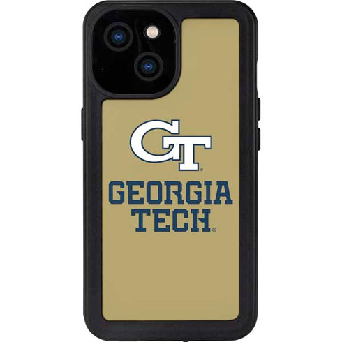 Georgia Institute of Technology Gold LogoType GT iPhone 15 Waterproof Case