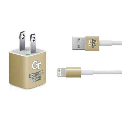 Georgia Institute of Technology Gold LogoType GT iPhone Charger (5W USB) Skin