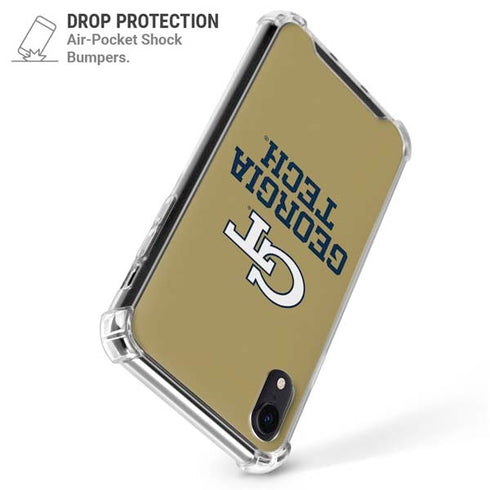 Georgia Institute of Technology Gold LogoType GT iPhone XR Clear Case