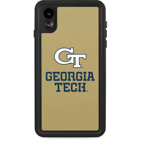 Georgia Institute of Technology Gold LogoType GT iPhone XR Waterproof Case