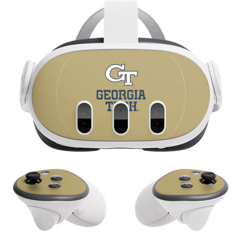 Georgia Institute of Technology Gold LogoType GT Meta Quest 3 Skin
