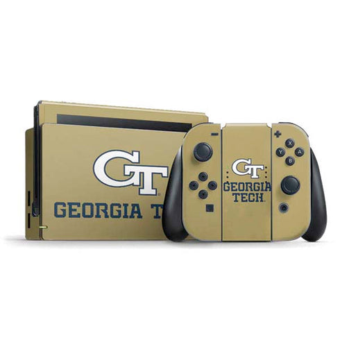 Georgia Institute of Technology Gold LogoType GT Nintendo Switch Bundle Skin